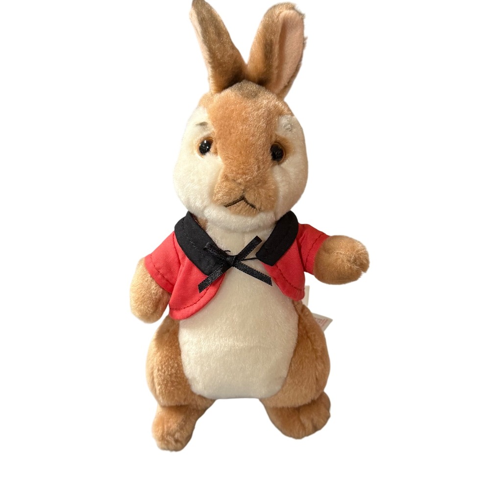 TY Peter Rabbit Flopsy Plush‎ Stuffed Animal Red Jacket 8" Beanbag